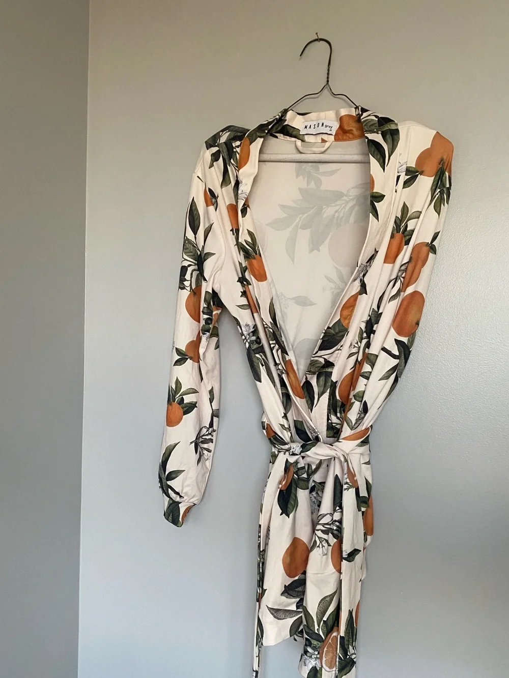 Mason Gray Orange Pattern Robe - Picture 1 of 5